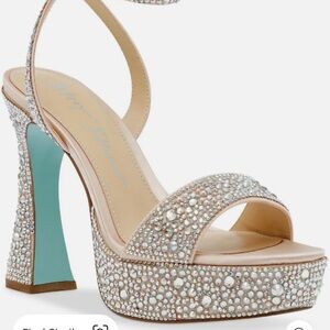 *BRAND NEW* Betsey Johnson “Beth” Womens Rhinestone Embellished Dress Sandals